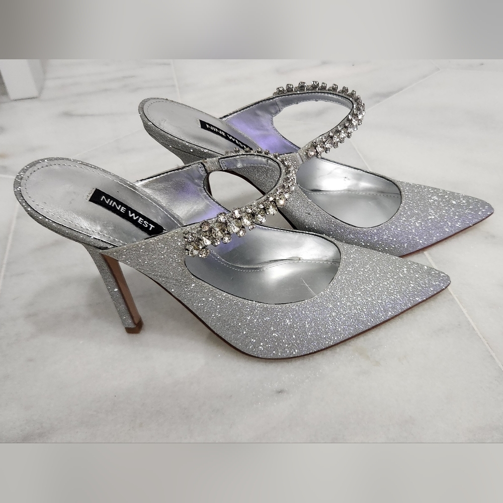 BRAND NEW Nine West heeled mules.  Size 8.5